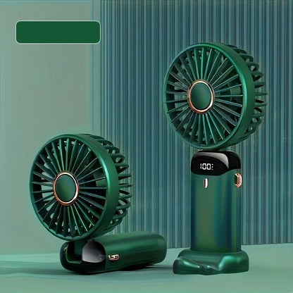 Breezelle FoldyFan 6 – Ventilateur de Poche 6 Vitesses avec LED & USB Rechargeable